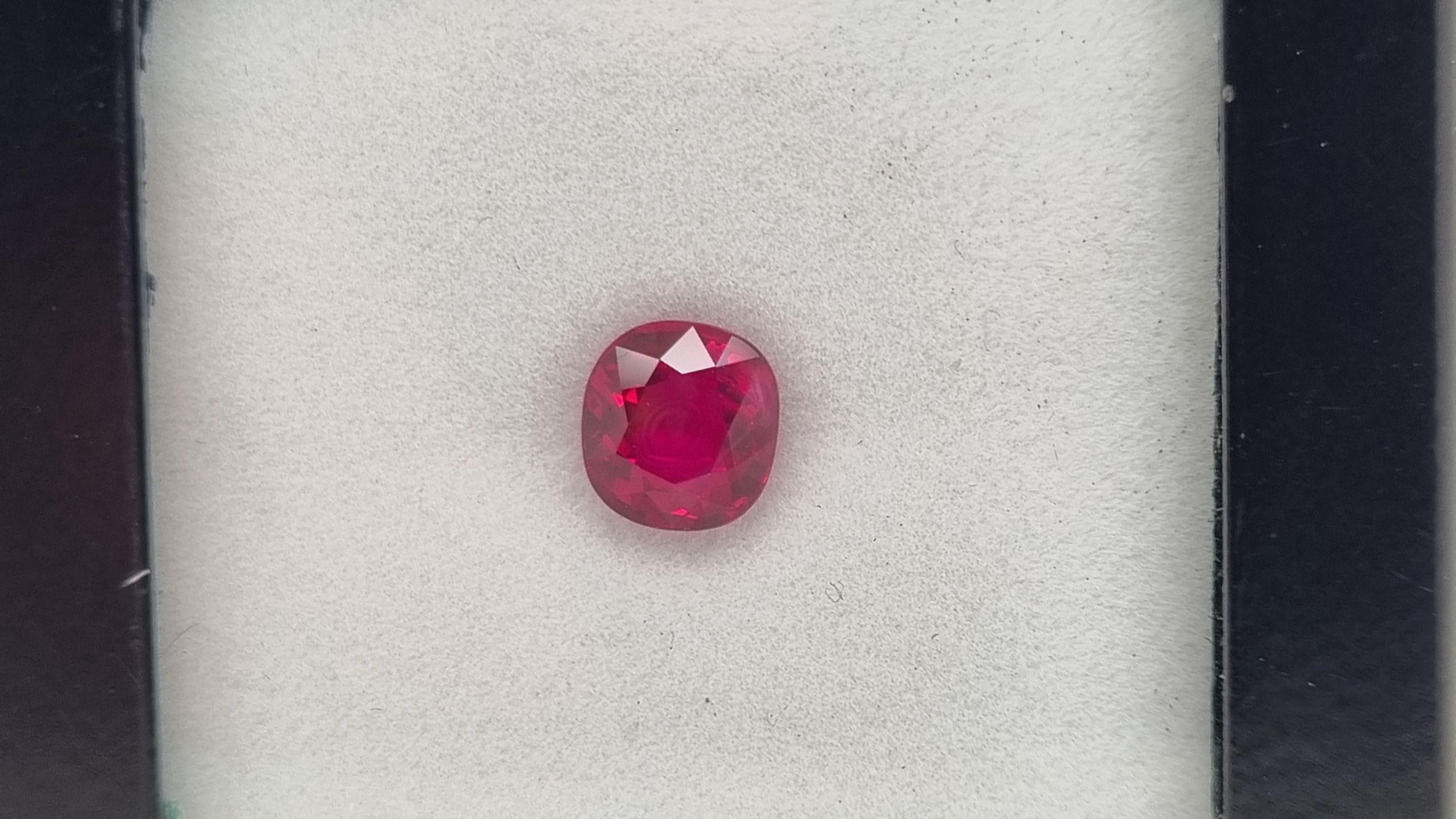 100.05 Ct Natural Burma Pigeon Blood Red Ruby - Unheated Loose Gemstone, Cushion Cut, VGTL Certified