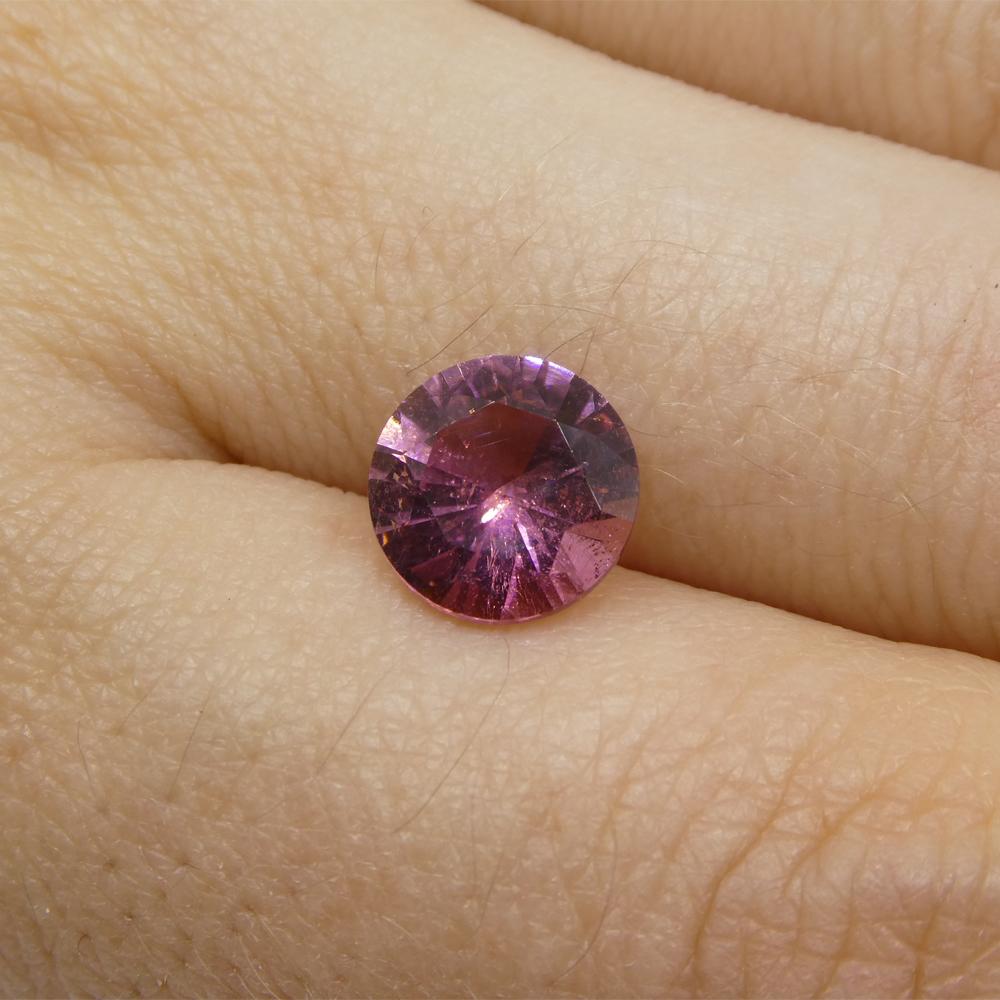 Tourmaline rose ronde de 2,05 carats du Brésil en vente 8