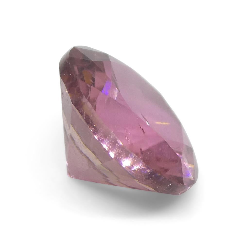 Tourmaline rose ronde de 2,05 carats du Brésil en vente 2