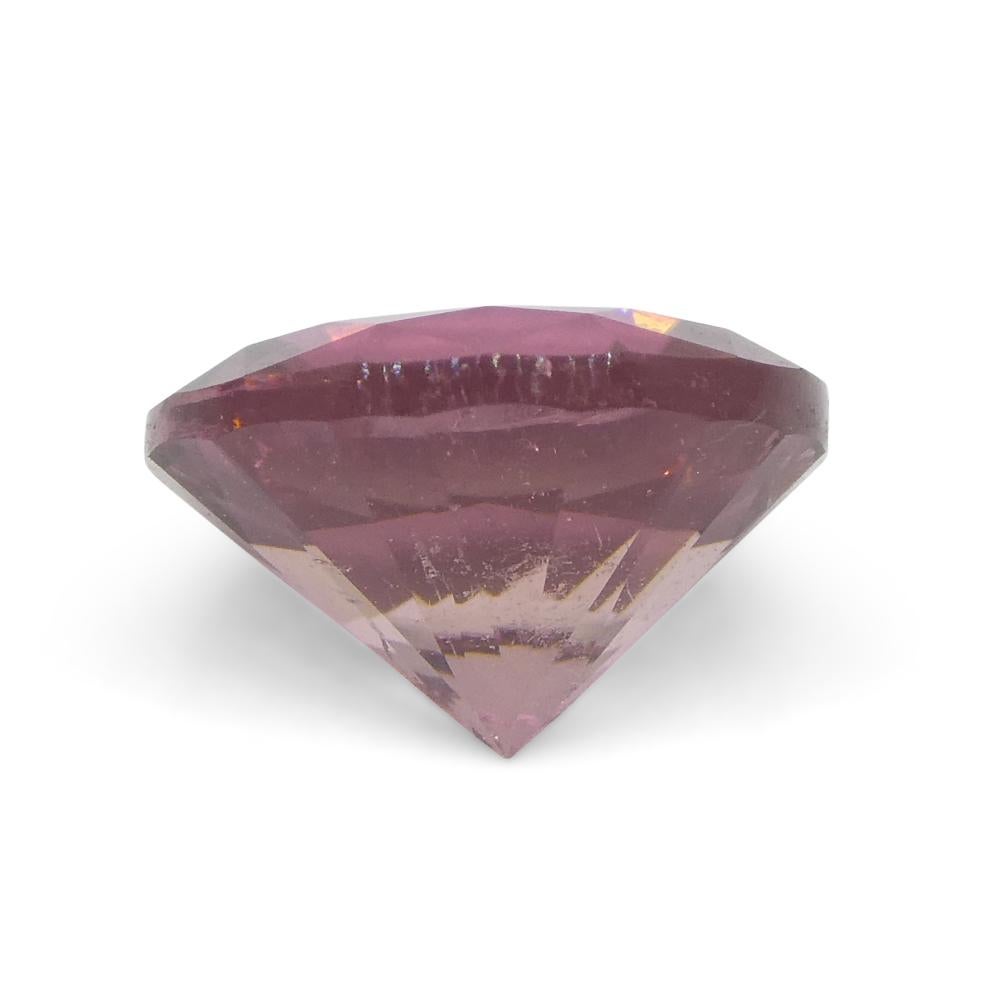 Tourmaline rose ronde de 2,05 carats du Brésil en vente 3