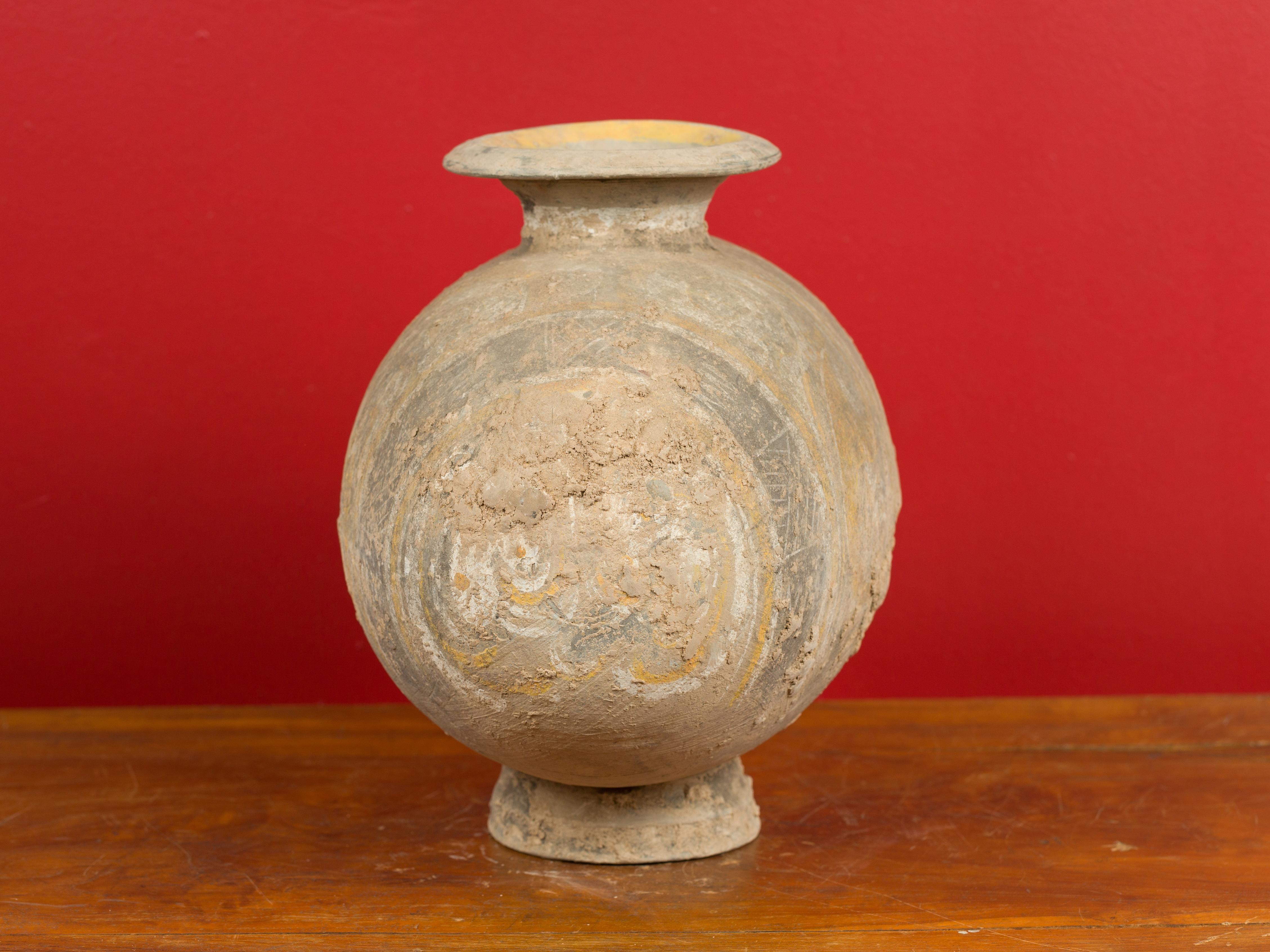 206 BC-200 AD Han Dynasty Antique Terracotta Silk Cocoon Jar with Original Paint 5