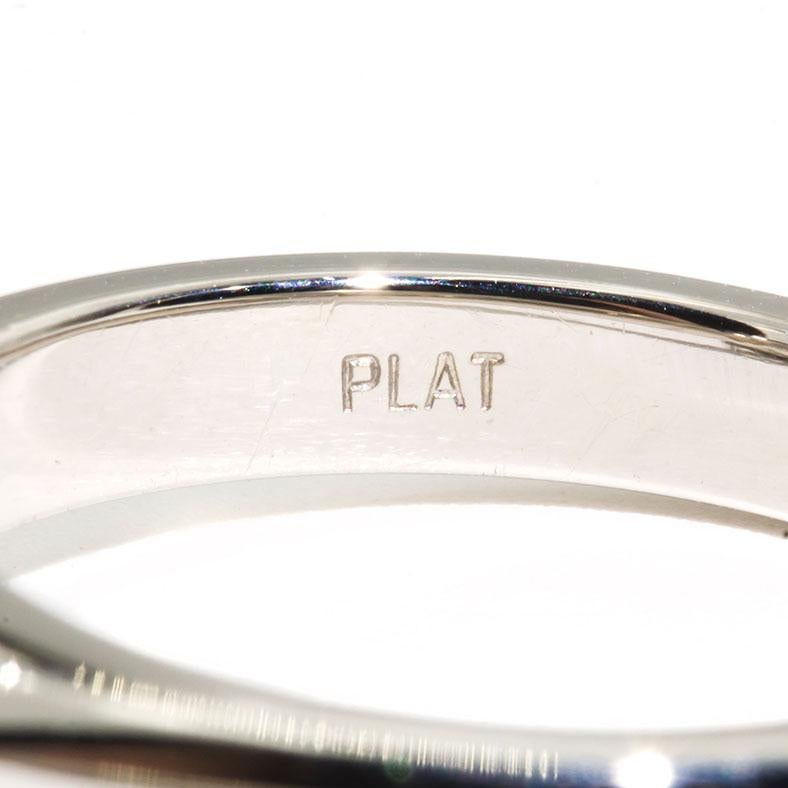 2.06 Carat Certified Round Brilliant Diamond Platinum Vintage Engagement Ring For Sale 4