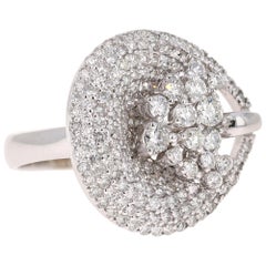 2.06 Carat Diamond Cocktail 14 Karat White Gold Ring