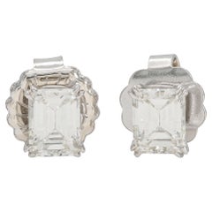 2,06 Karat Diamant-Ohrstecker im Smaragdschliff