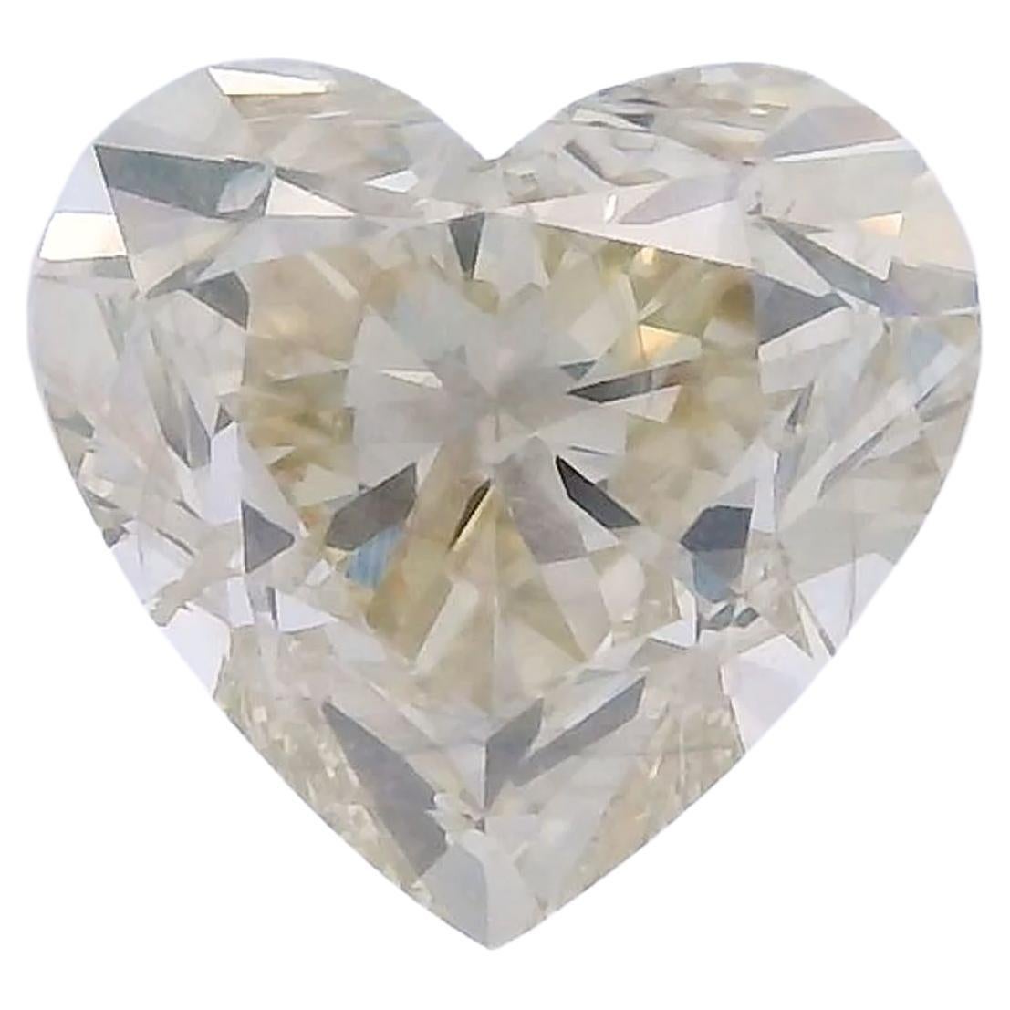 Diamant jaune naturel en forme de cœur de 2,06 carats en vente