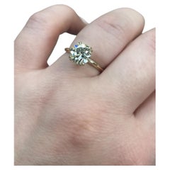 Anillo de diamantes talla europea antigua de 2,06 quilates
