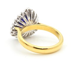 2.06 Carat Trilliant Cut Tanzanite, Diamond Ring