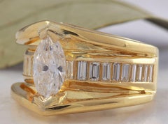 2.06 Carat Natural Diamond 18 Karat Solid Yellow Gold Engagement Ring