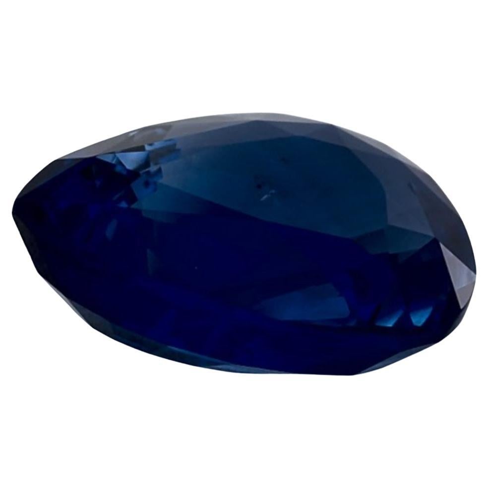 2.06 Karat Blauer Saphir Birne Loser Edelstein