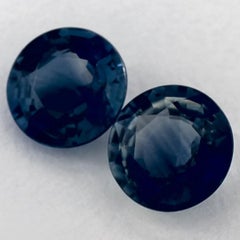 2.06 Karat Blauer runder Saphir, loser Edelstein
