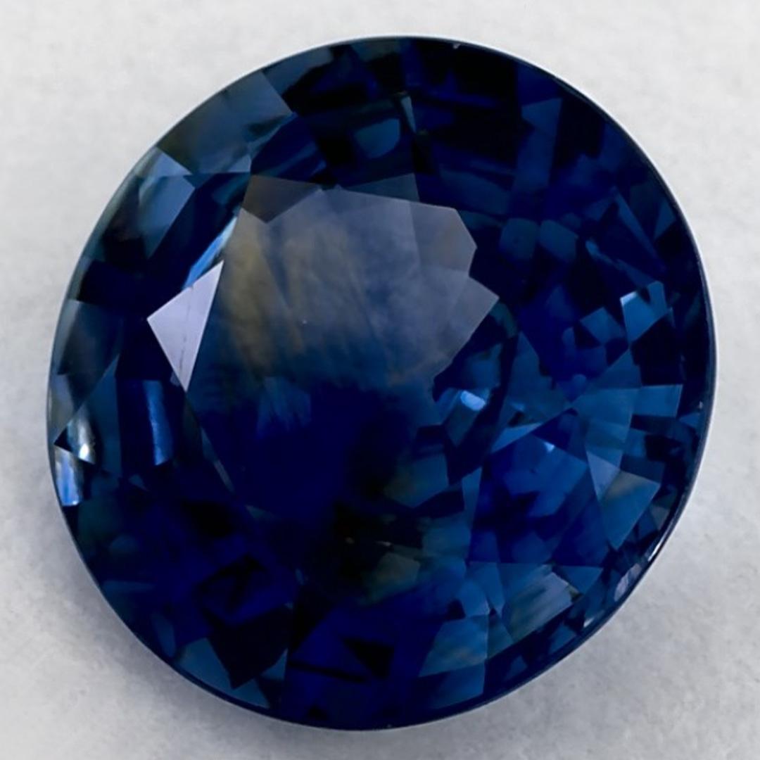 Round Cut 2.06 Ct Blue Sapphire Round Loose Gemstone For Sale