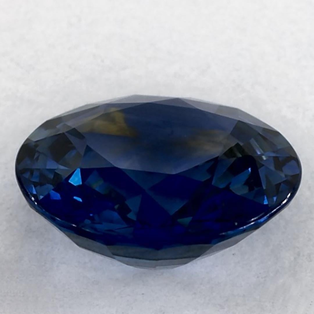 2.06 Ct Blue Sapphire Round Loose Gemstone In New Condition For Sale In Fort Lee, NJ