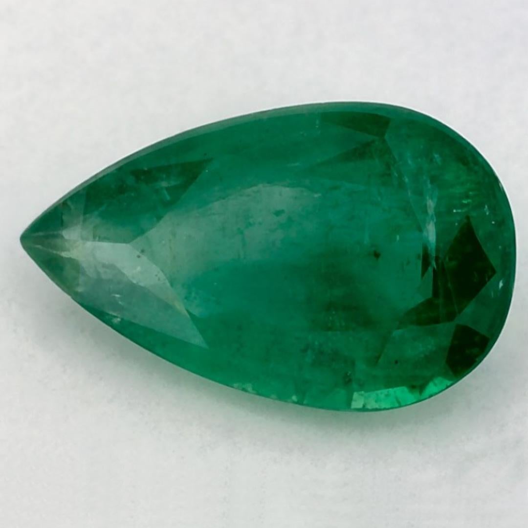 2.06 Ct Emerald Pear Loose Gemstone