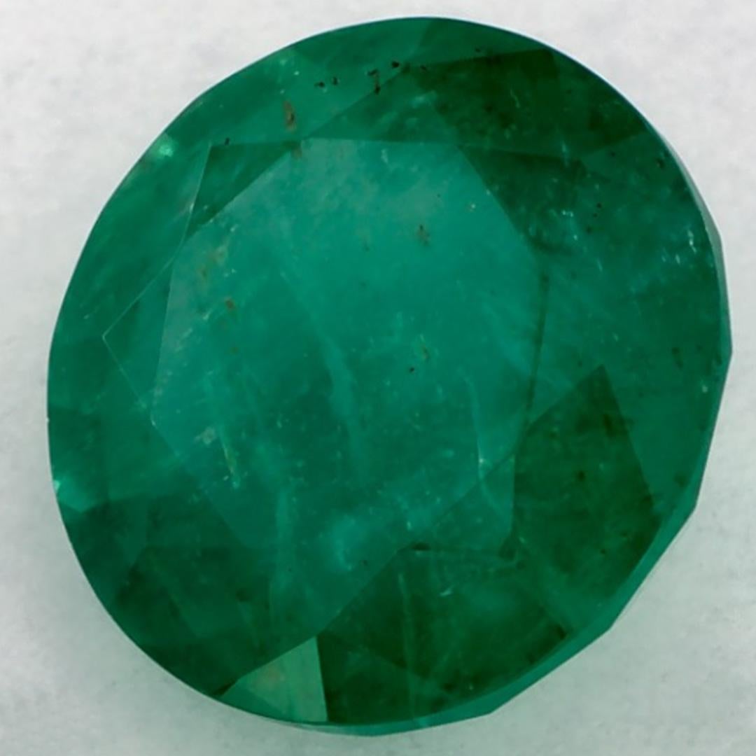 2.06 Ct Smaragd Runde Lose Edelstein (Rundschliff) im Angebot