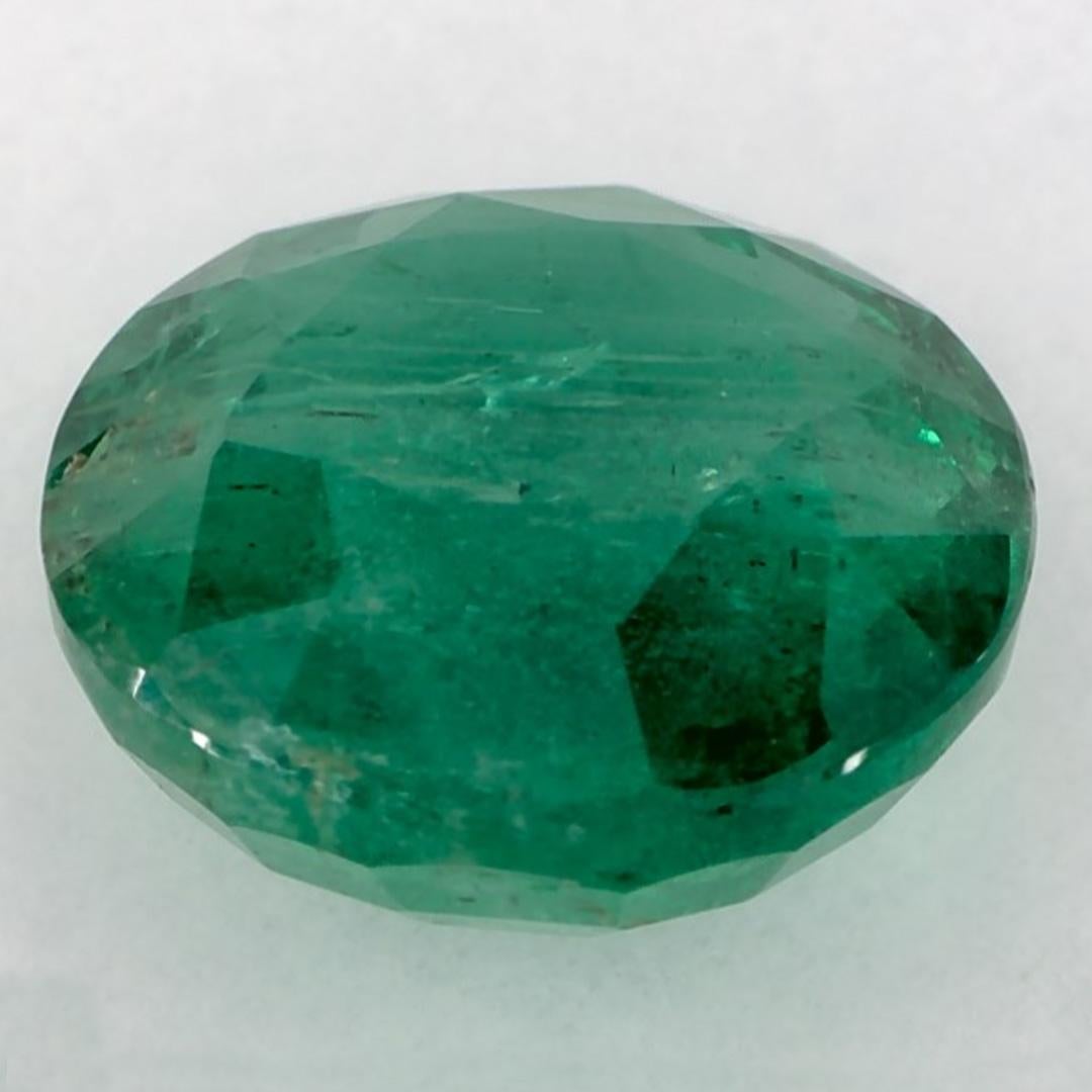 2.06 Ct Emerald Round Loose Gemstone In New Condition For Sale In Fort Lee, NJ