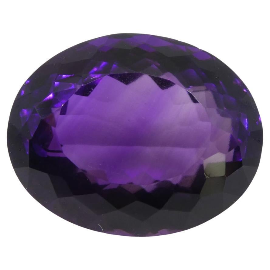 20.6 ct Oval Amethyst For Sale