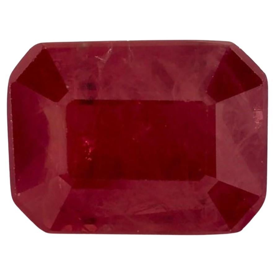 2.06 Ct Ruby Octagon Cut Loose Gemstone For Sale