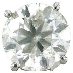 Clous d'oreilles en or blanc 14 carats avec diamants ronds certifiés AGS, poids total de 2,06 carats