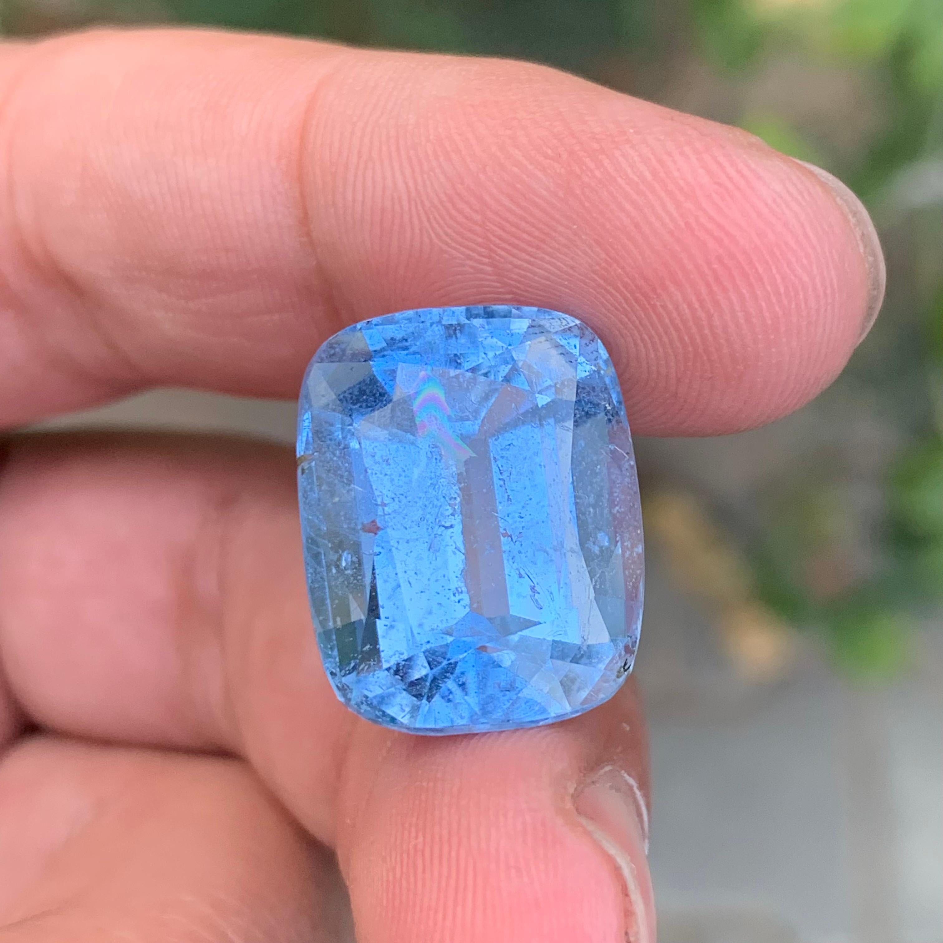 20.60 Carat Natural Loose Aquamarine Goshenite Cushion Shape Gem 1