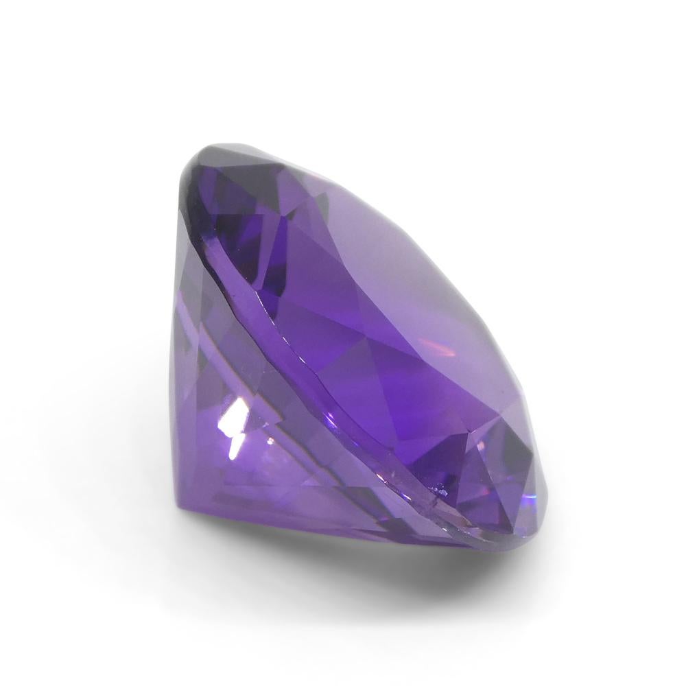20.62 Carat Round Purple Amethyst from Uruguay For Sale 3
