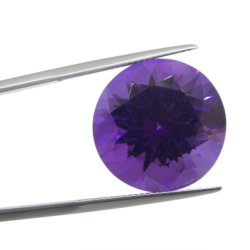 20.62ct Round Purple Amethyst from Uruguay For Sale 5