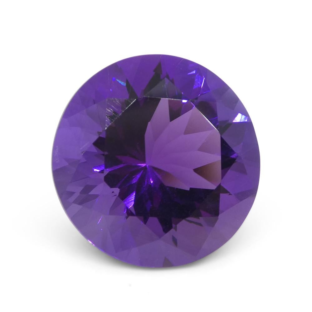 20.62 Carat Round Purple Amethyst from Uruguay For Sale 4