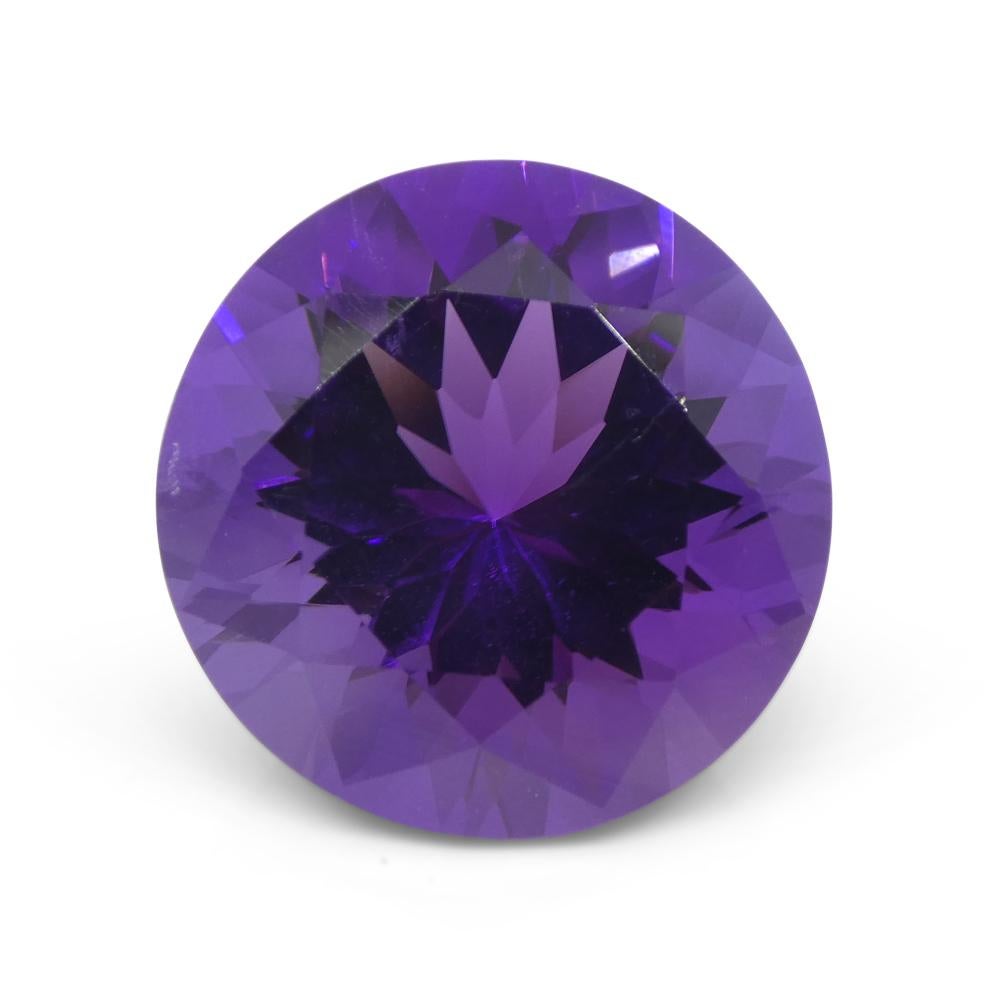 20.62 Carat Round Purple Amethyst from Uruguay For Sale 5