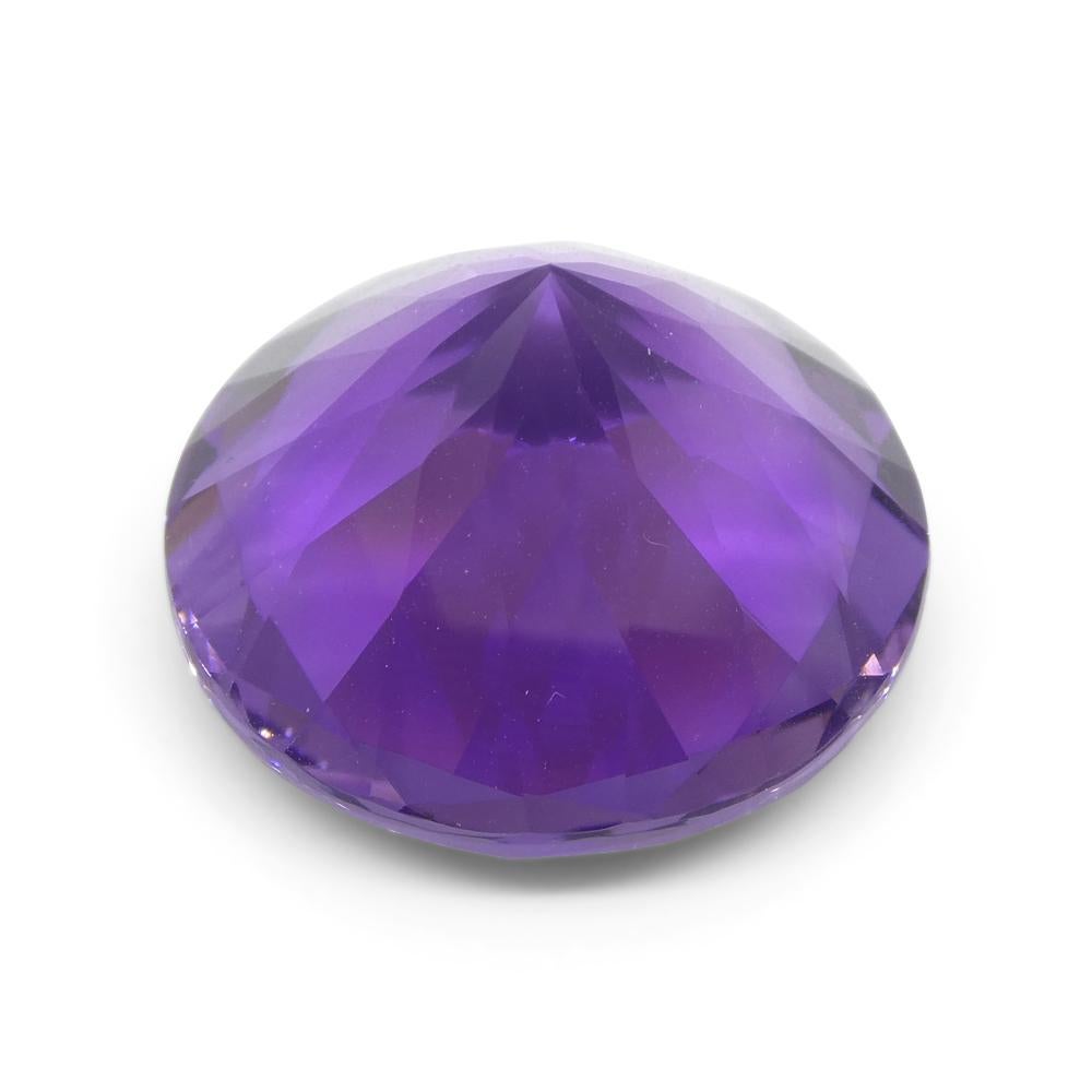 20.62 Carat Round Purple Amethyst from Uruguay For Sale 6