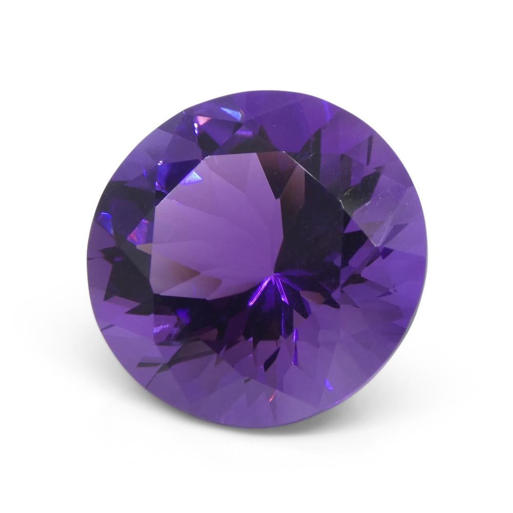 20.62ct Round Purple Amethyst from Uruguay For Sale 8
