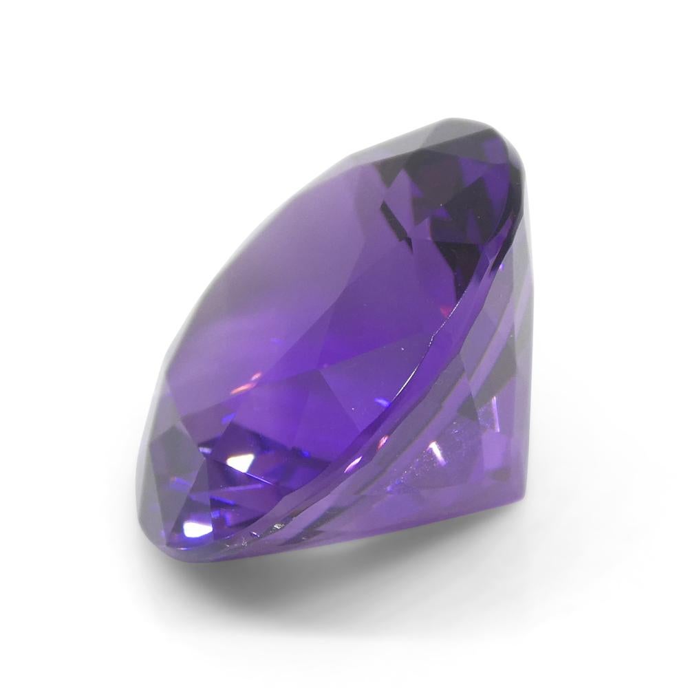 20.62 Carat Round Purple Amethyst from Uruguay For Sale 1