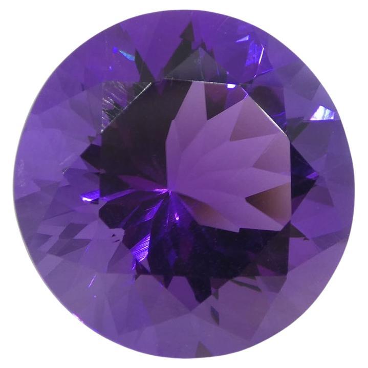 20.62ct Round Purple Amethyst from Uruguay For Sale