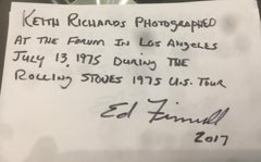 Keith Richards Los Angeles Ed FINNEL Portrait Black and White Photography