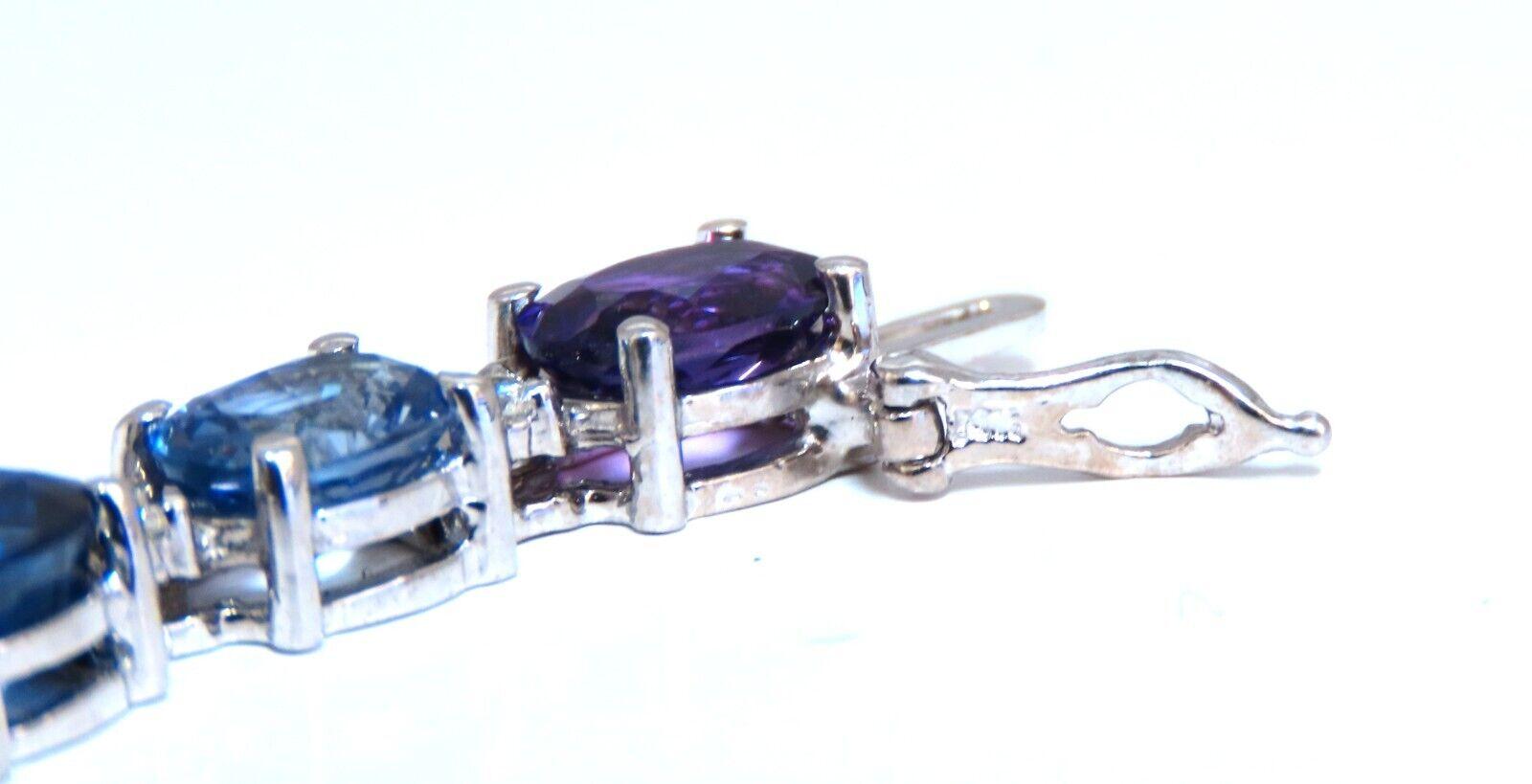 Bracelet en saphir, tanzanite, aigue-marine, tourmaline, émeraude et zircon de 20,68 carats en vente 1