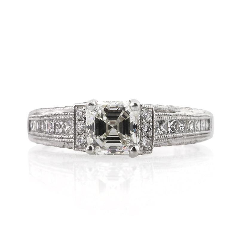 2.06ct Asscher Cut Diamond Engagement Ring