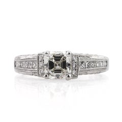 2.06ct Asscher Cut Diamond Engagement Ring