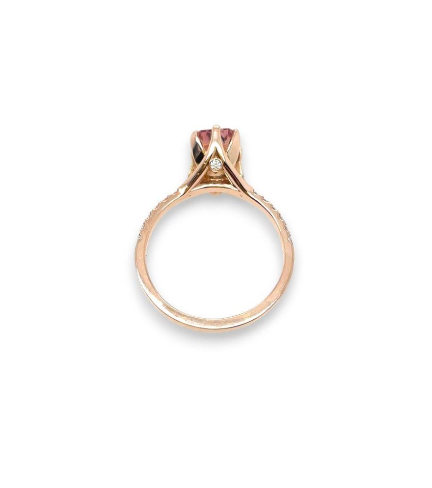 For Sale:  2.06ct Blush Pink Tourmaline and Diamond Ring in 18ct Rose Gold 5