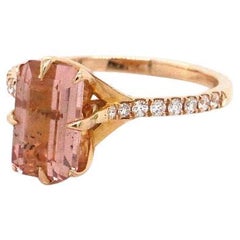 2,06ct Blush Pink Turmalin und Diamant Ring in 18ct Rose Gold