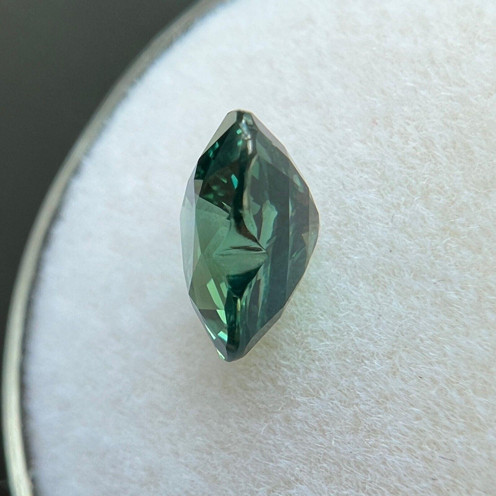 2,06 ct Zafiro verde natural Gra Gema certificada no tratada talla corazón 8,6x6,5mm en venta 1