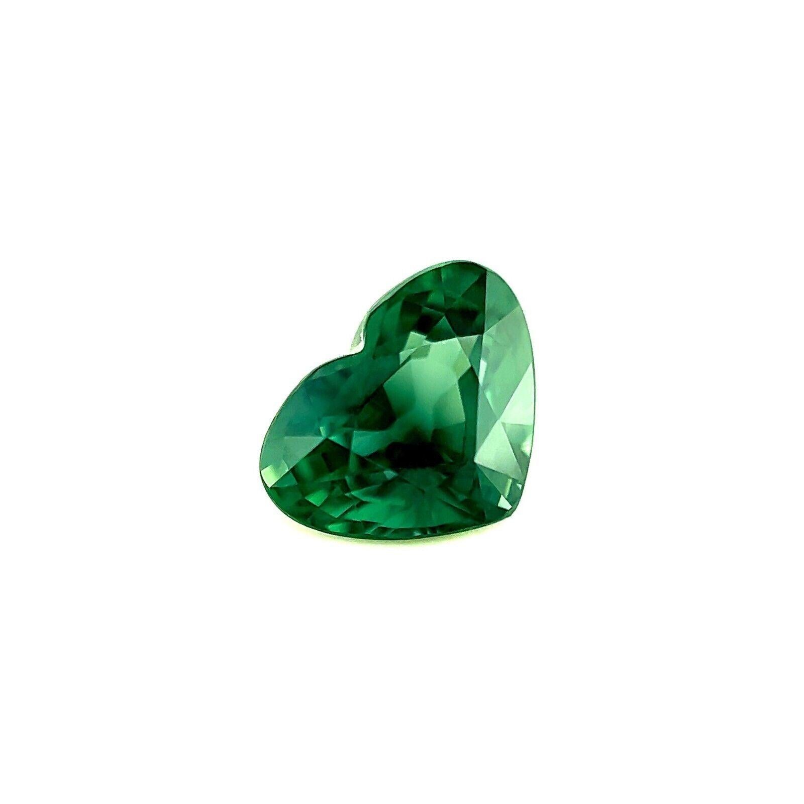 2.06Ct Natural Green Sapphire GRA Certified Untreated Heart Cut Gem

Natural Vivid Green Untreated Sapphire Gemstone.
Fine quality unheated sapphire with a beautiful vivid green colour.
Fully certified by GRA confirming stone as natural and