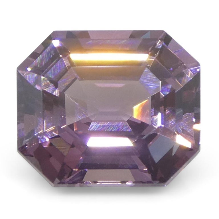 2.06ct Octagonal Emerald Cut Purple Spinel from Burma Unheated