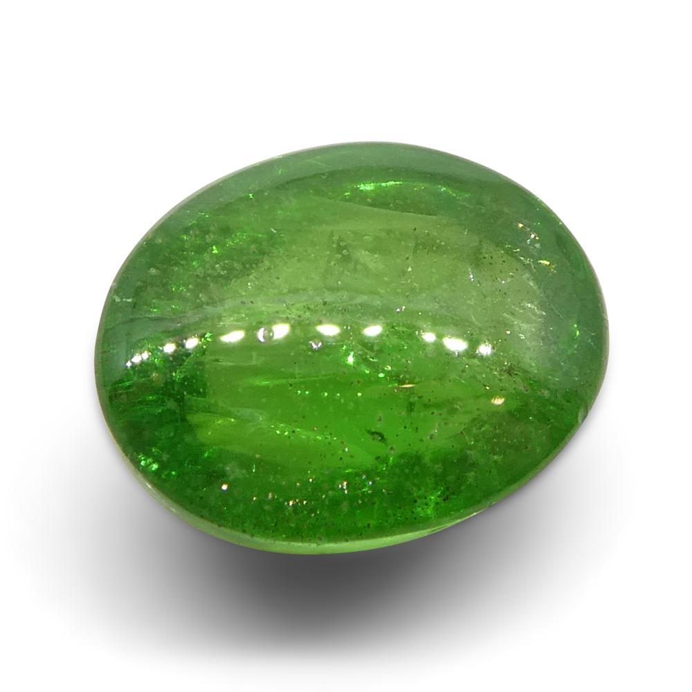 Granato ovale cabochon di tsavorite verde del Kenya, 2.06ct, non riscaldato in vendita 6