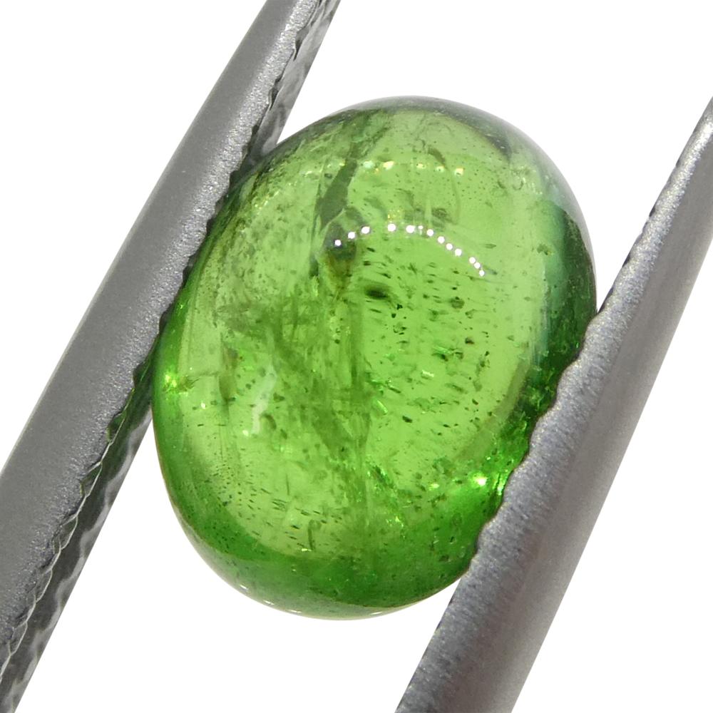 Granato ovale cabochon di tsavorite verde del Kenya, 2.06ct, non riscaldato in vendita 7
