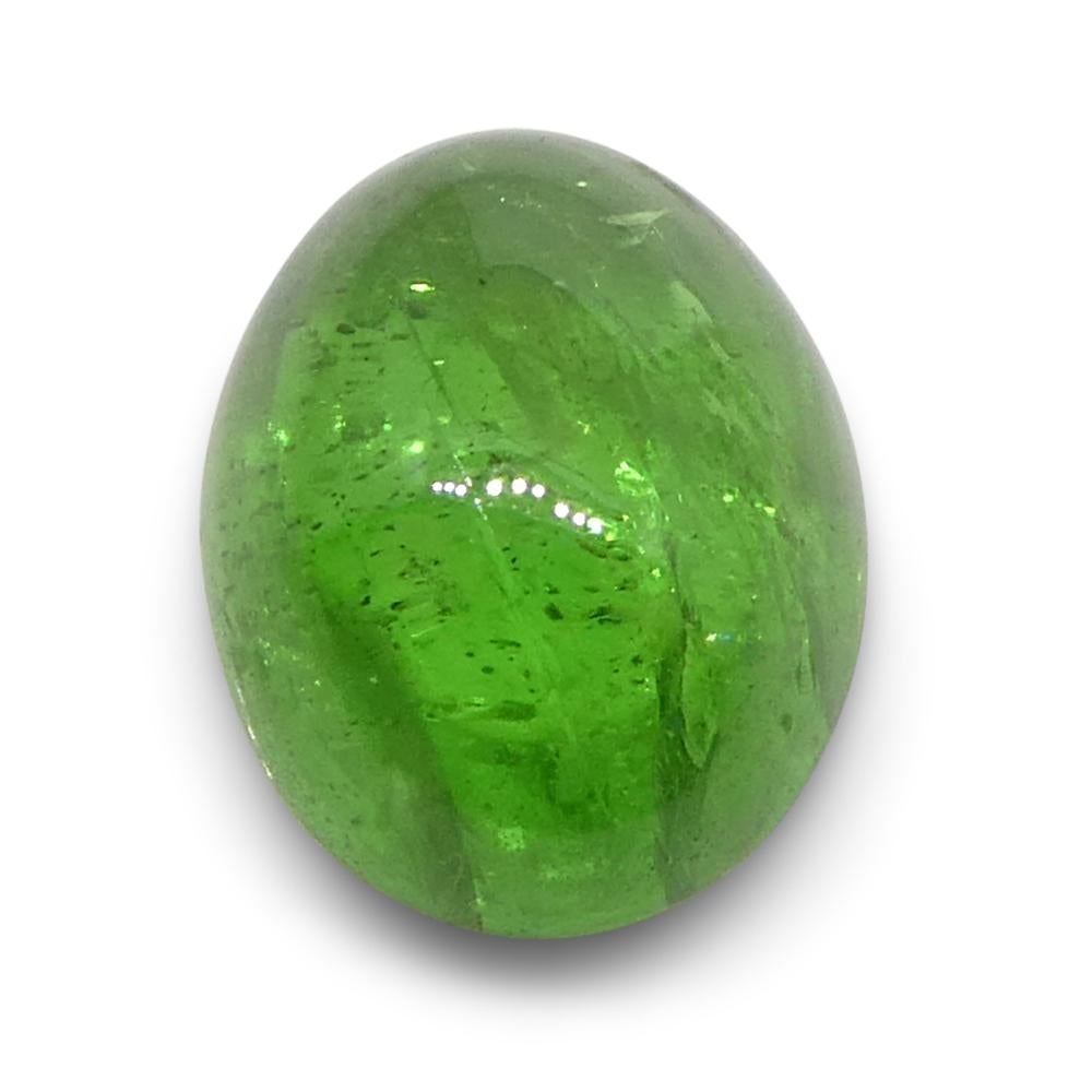 Granato ovale cabochon di tsavorite verde del Kenya, 2.06ct, non riscaldato in vendita 1