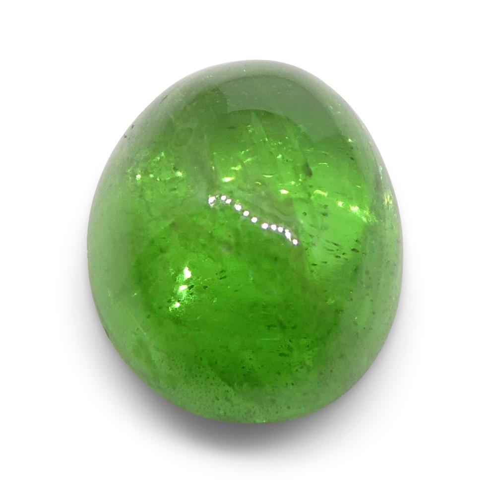 Granato ovale cabochon di tsavorite verde del Kenya, 2.06ct, non riscaldato in vendita 4