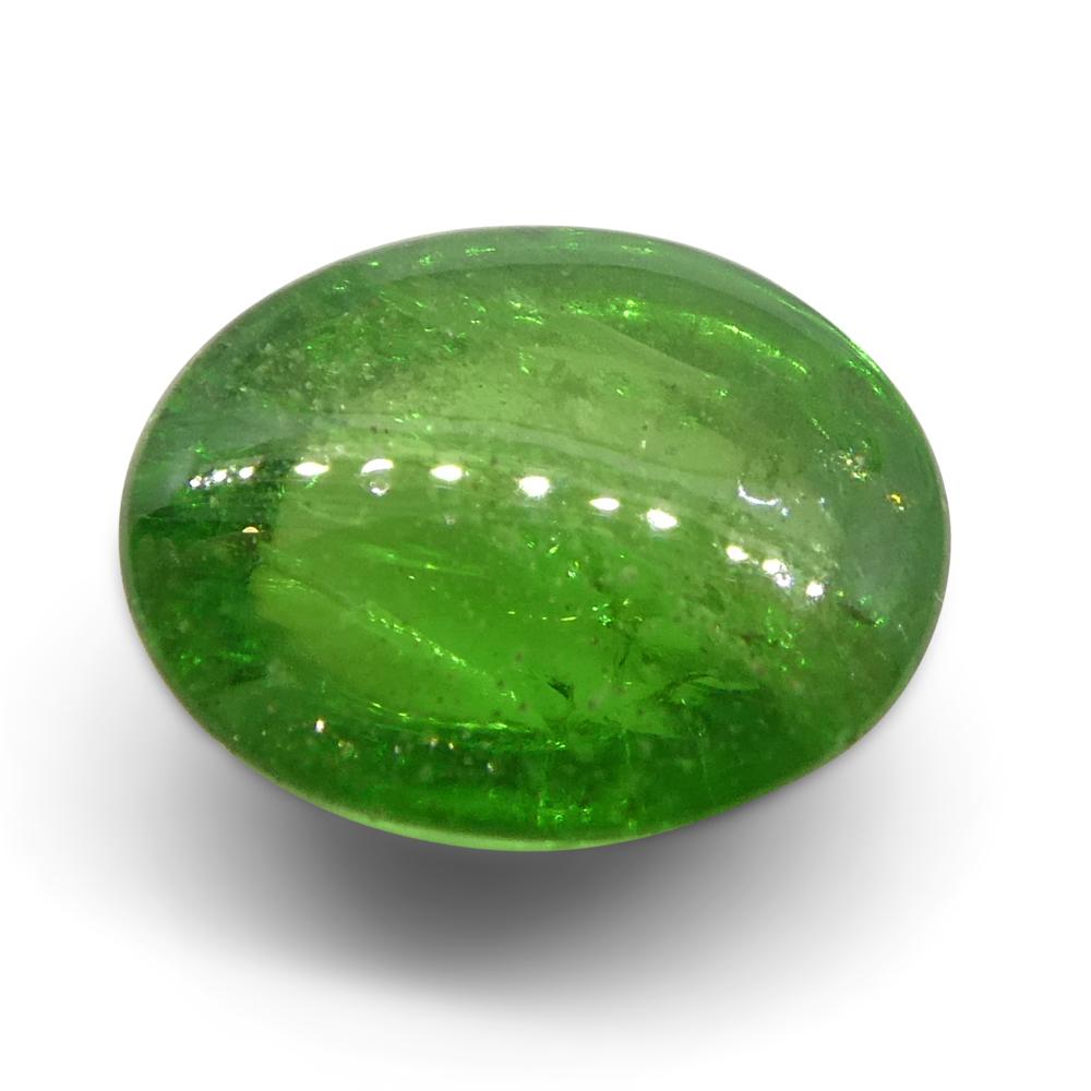 Granato ovale cabochon di tsavorite verde del Kenya, 2.06ct, non riscaldato in vendita 5
