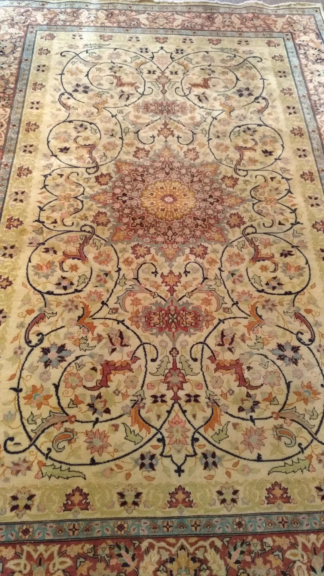 Hand-Knotted 207 - Beautiful Vintage Tabriz Rug For Sale