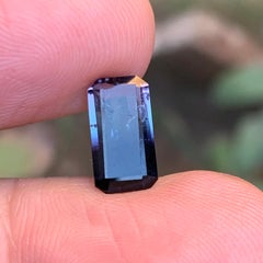 2.07 Carat Bicolor Natural Tourmaline, Emerald Cut Loose Gemstone, Afghanistan