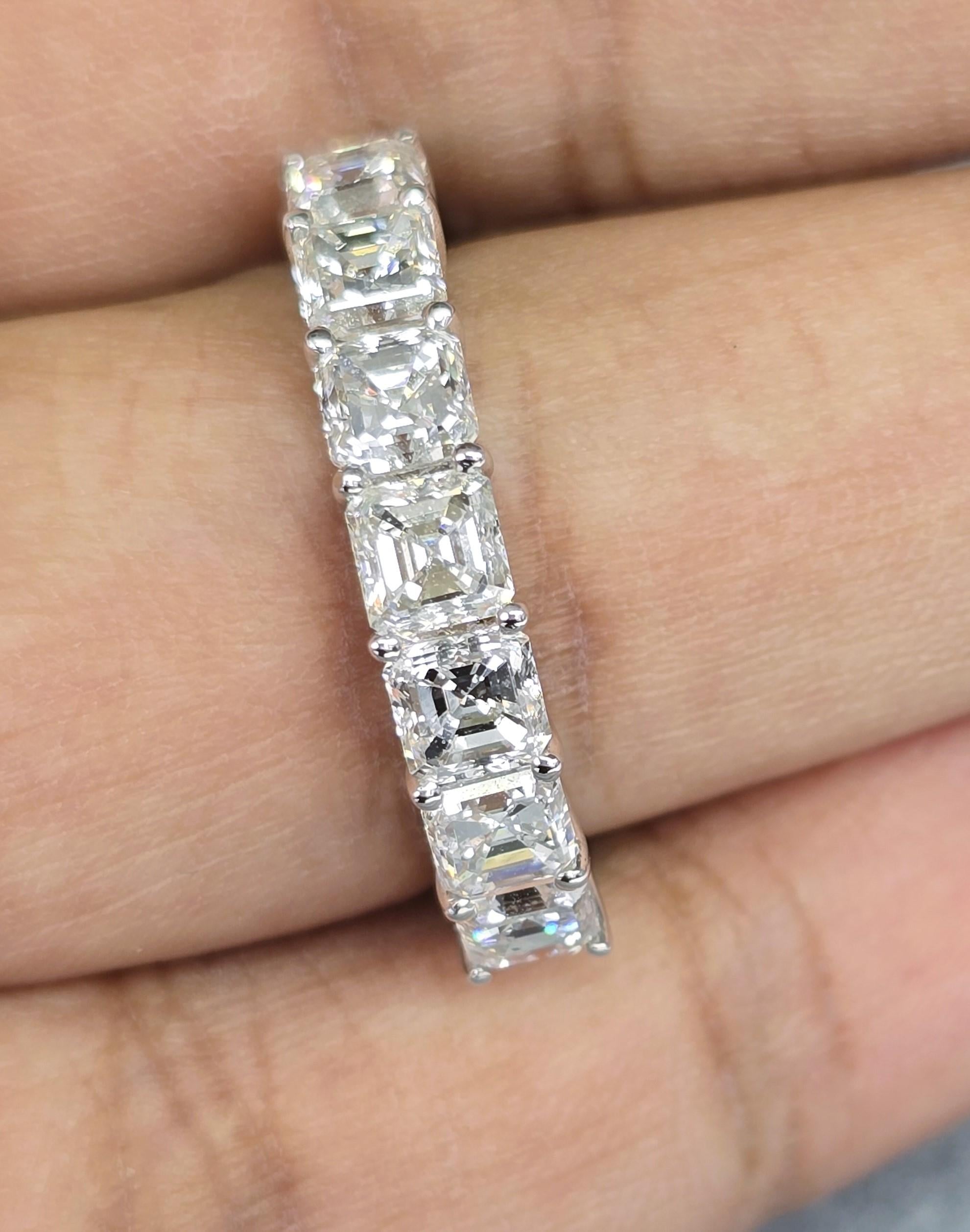 Taglio Asscher Anello con diamante da 2,07 carati di colore G VVS - purezza VS in vendita