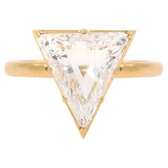 2.07 Carat GIA Triangular Step Cut Diamond Engagement Ring from Bespoke by Platt