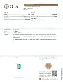 2,07 Karat Natürlicher Paraiba Turmalin Diamantring 14K Weißgold GIA